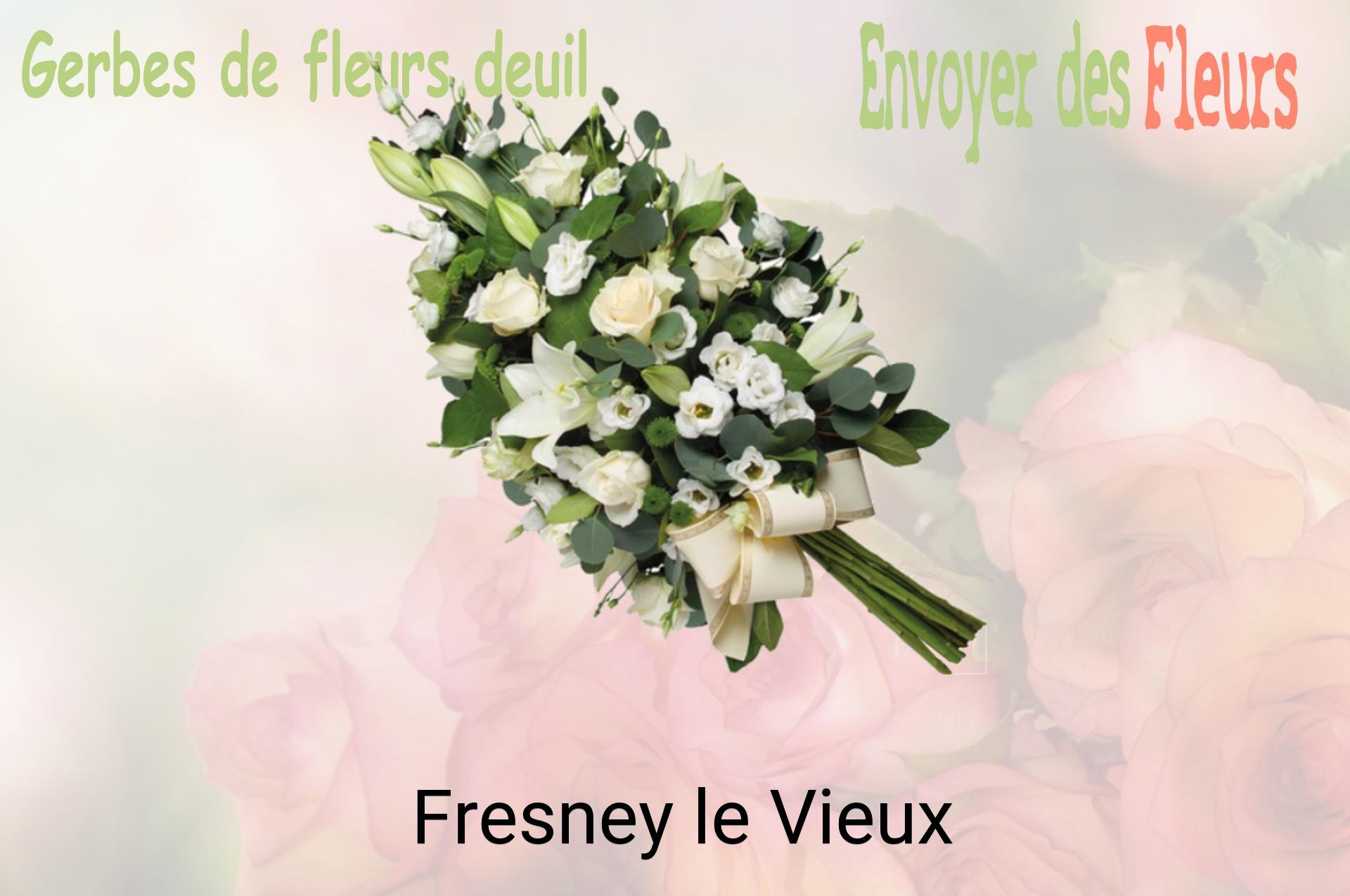Gerbe de fleurs de deuil livrée à Fresney-le-Vieux